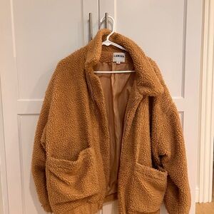 Women's Tan Sherpa Jacket